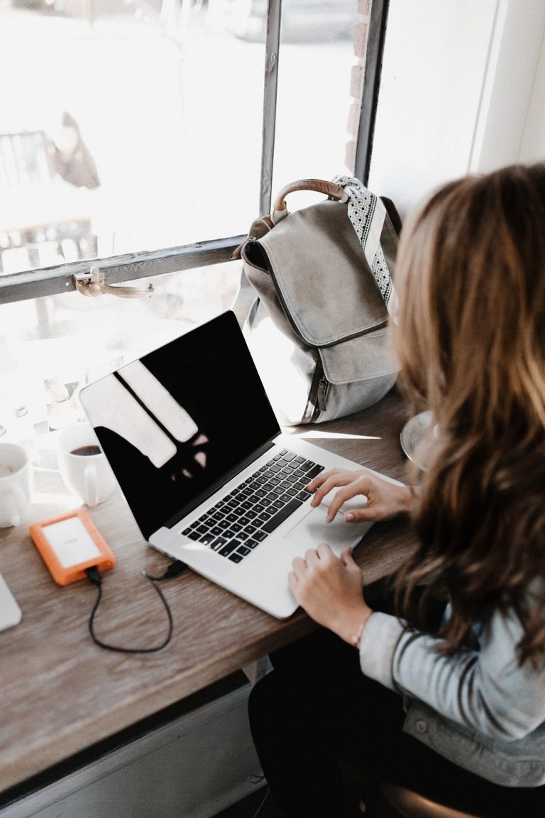 a person working on a laptop